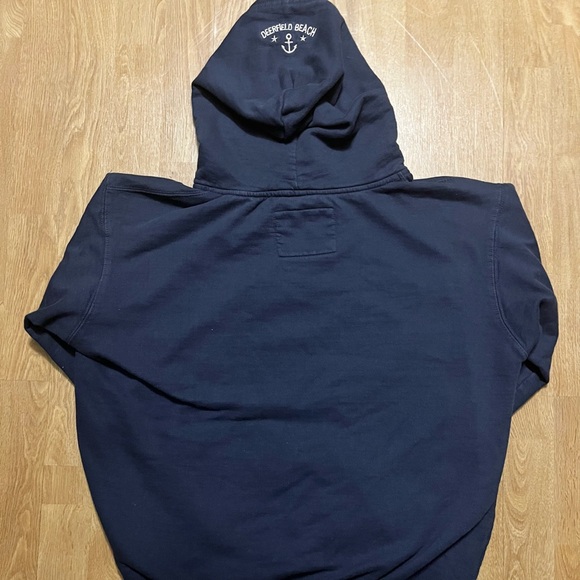 Deerfield Beach Florida Navy Hoodie - Picture 2 of 3